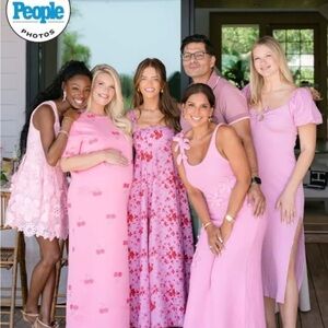 Likely Pink and Red Asymmetrical Ruffled Sundress